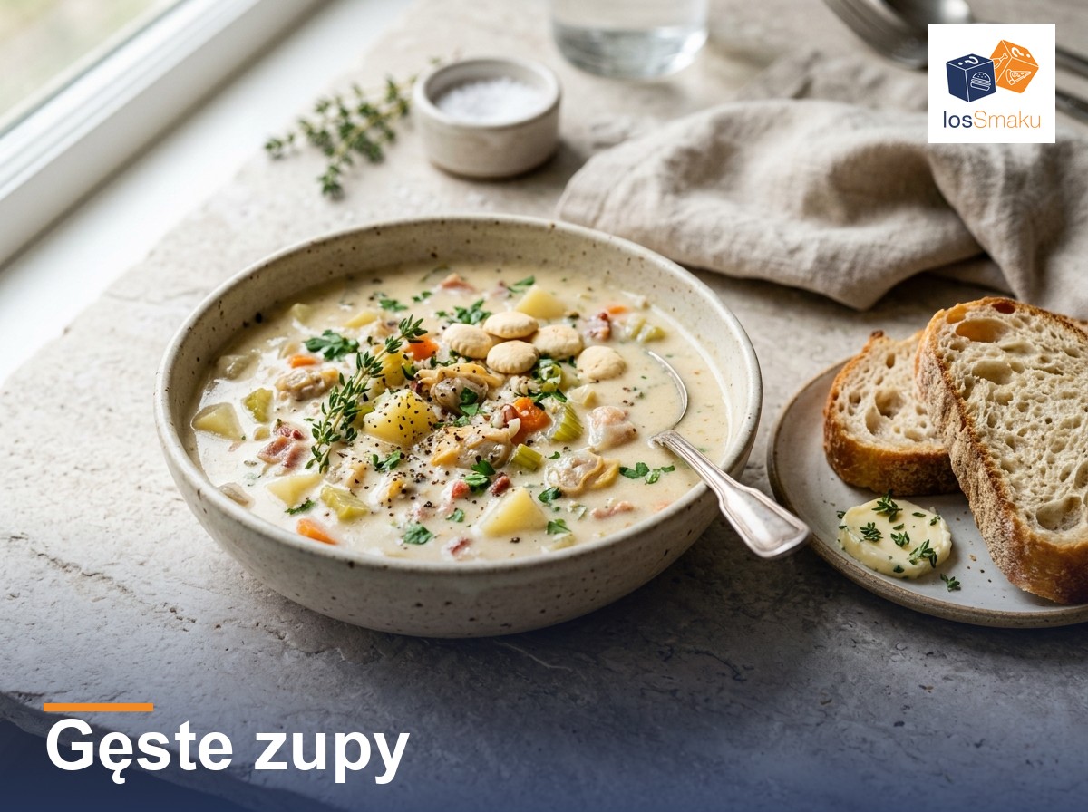 Gęsta zupa z ziemniakami, kapustą i serem