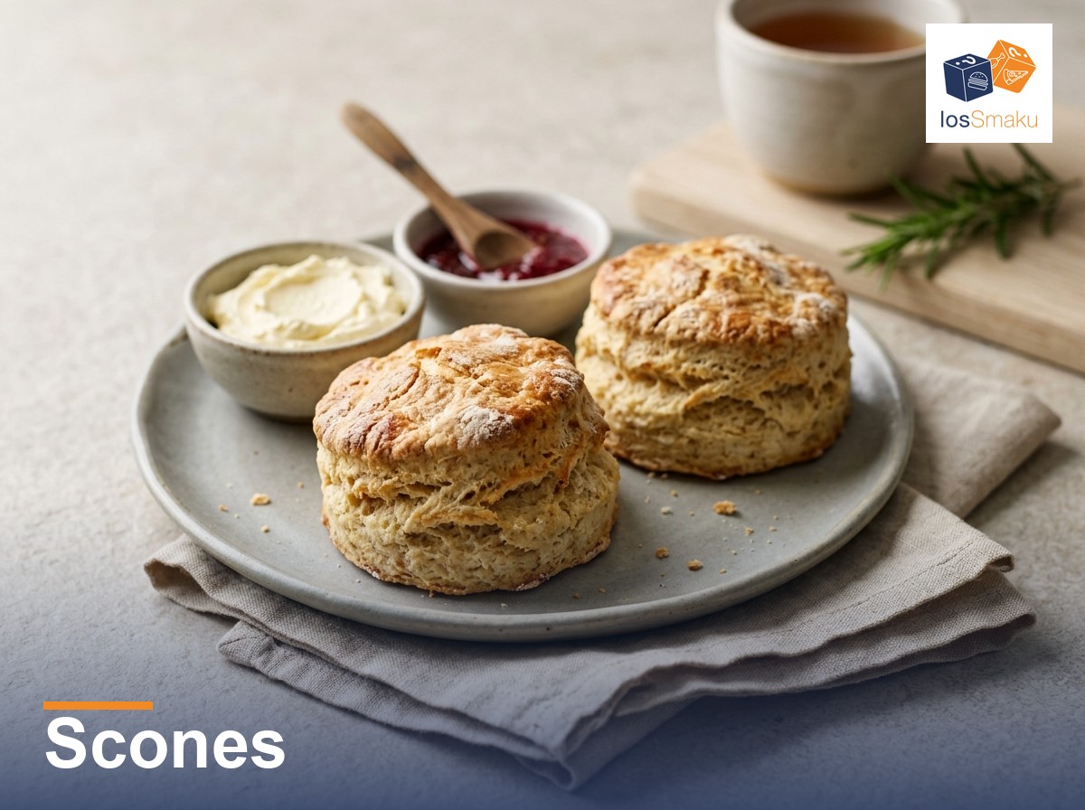 Maślankowe scones z chrupiącą posypką z cukru